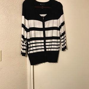 Like new LANE BRYANT black/white cardigan